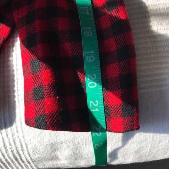 🌲 Vintage Wool Red & Black Check / Plaid Blazer - Picture 12 of 13